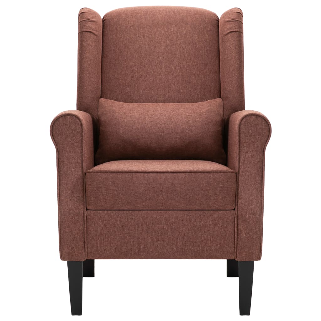 Fauteuil marron tissu