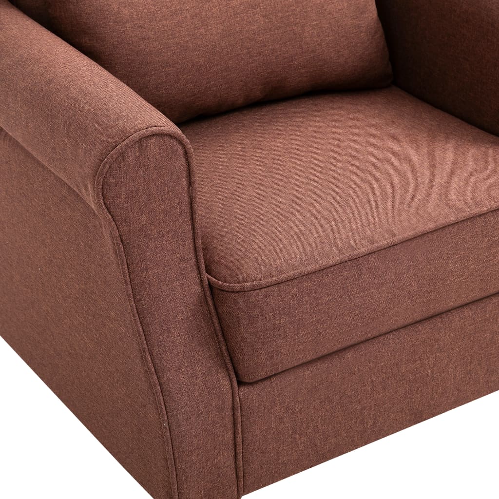 Fauteuil marron tissu