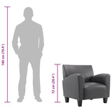 Chaise gris similicuir