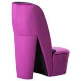 Chaise en forme de chaussure à talon haut Violet Velours