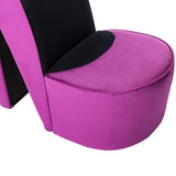 Chaise en forme de chaussure à talon haut Violet Velours