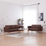 Ensemble de canapé 2 pcs tissu marron