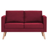Ensemble de canapé 2 pcs Tissu Rouge bordeaux