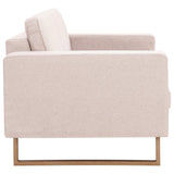 Ensemble de canapé 2 pcs tissu crème