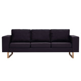 Ensemble de canapé 2 pcs tissu noir