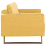 Ensemble de canapé 2 pcs tissu jaune