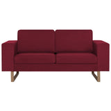 Ensemble de canapé 2 pcs Tissu Rouge bordeaux