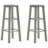 Tabourets de bar lot de 2 anthracite MDF