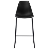 Chaises de bar lot de 2 noir plastique