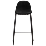 Chaises de bar lot de 2 noir tissu