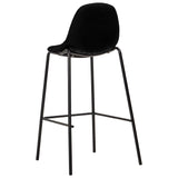 Chaises de bar lot de 2 noir tissu