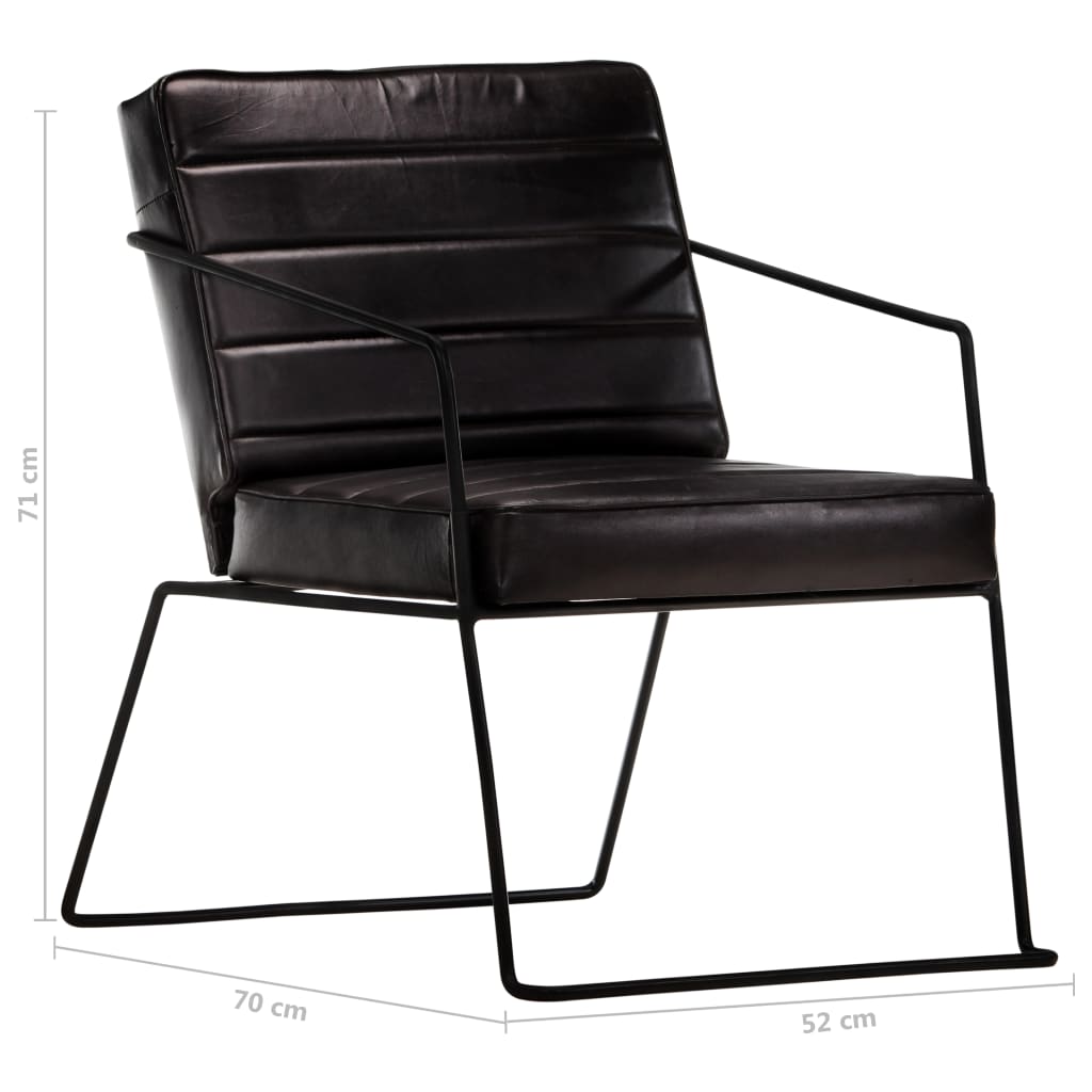 Fauteuil Noir Cuir véritable