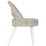Chaise de canapé rotin kubu blanc