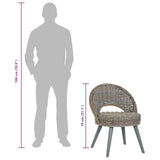 Chaise de canapé rotin kubu gris