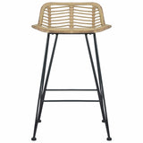 Chaises de bar lot de 2 rotin Naturel