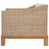 Ensemble de canapés 2 pcs avec coussins Rotin naturel