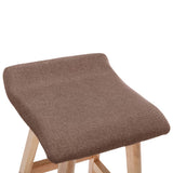 Tabourets de bar lot de 2 taupe tissu