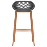 Chaises de bar lot de 2 gris