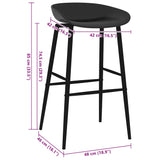 Chaises de bar lot de 2 noir