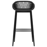 Chaises de bar lot de 4 noir