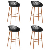 Chaises de bar lot de 4 noir