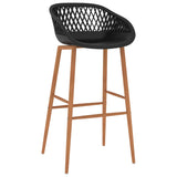 Chaises de bar lot de 4 noir