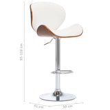 Tabouret de bar Blanc Similicuir
