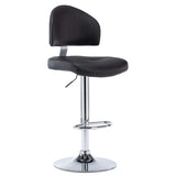 Tabourets de bar lot de 2 noir similicuir