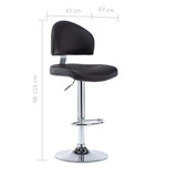 Tabourets de bar lot de 2 noir similicuir