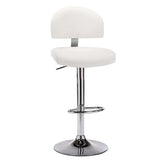 Tabourets de bar lot de 2 blanc similicuir