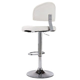 Tabourets de bar lot de 2 blanc similicuir