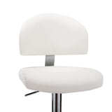 Tabourets de bar lot de 2 blanc similicuir