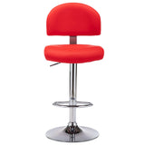 Tabourets de bar lot de 2 rouge similicuir