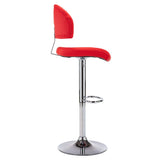 Tabourets de bar lot de 2 rouge similicuir