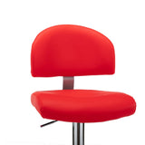 Tabourets de bar lot de 2 rouge similicuir
