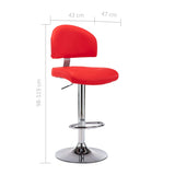Tabourets de bar lot de 2 rouge similicuir