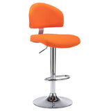 Tabourets de bar lot de 2 orange similicuir