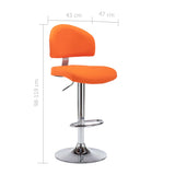 Tabourets de bar lot de 2 orange similicuir