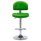 Tabourets de bar lot de 2 vert similicuir