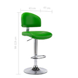 Tabourets de bar lot de 2 vert similicuir