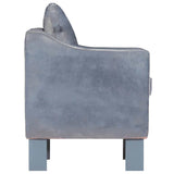 Chaise cabriolet Gris cuir véritable