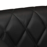 Chaise cabriolet Noir Cuir véritable de chèvre