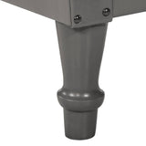 Chaise cabriolet Gris Cuir véritable de chèvre