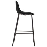 Chaises de bar lot de 6 noir tissu