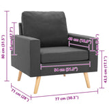 Fauteuil gris foncé tissu