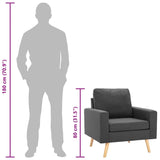 Fauteuil gris foncé tissu