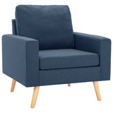 Fauteuil bleu tissu