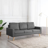 Canapé à 3 places Gris clair Tissu