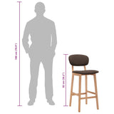 Tabourets de bar lot de 2 marron tissu