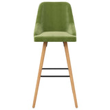 Tabourets de bar lot de 2 vert clair velours